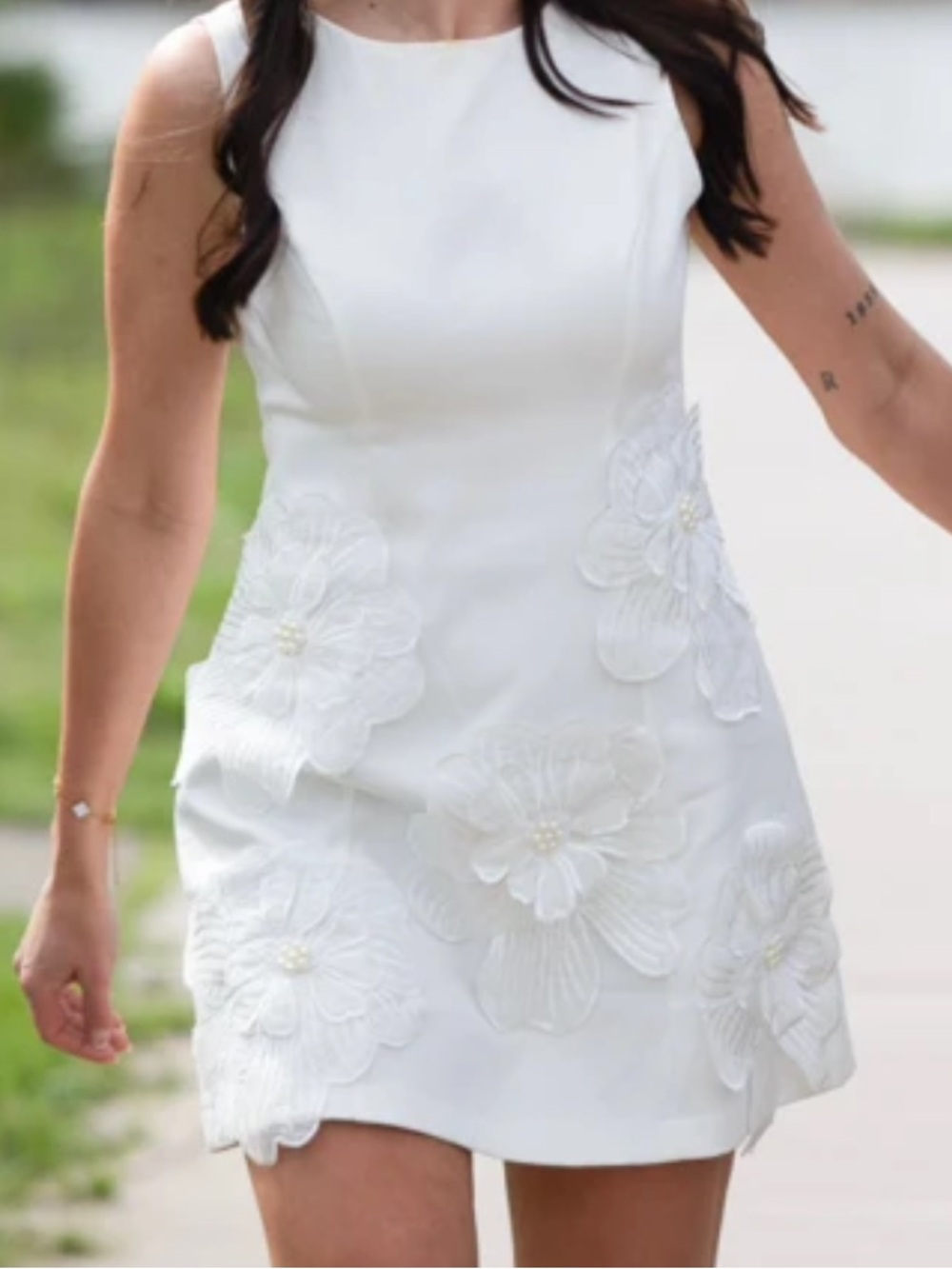 Floral Appliqué Dress